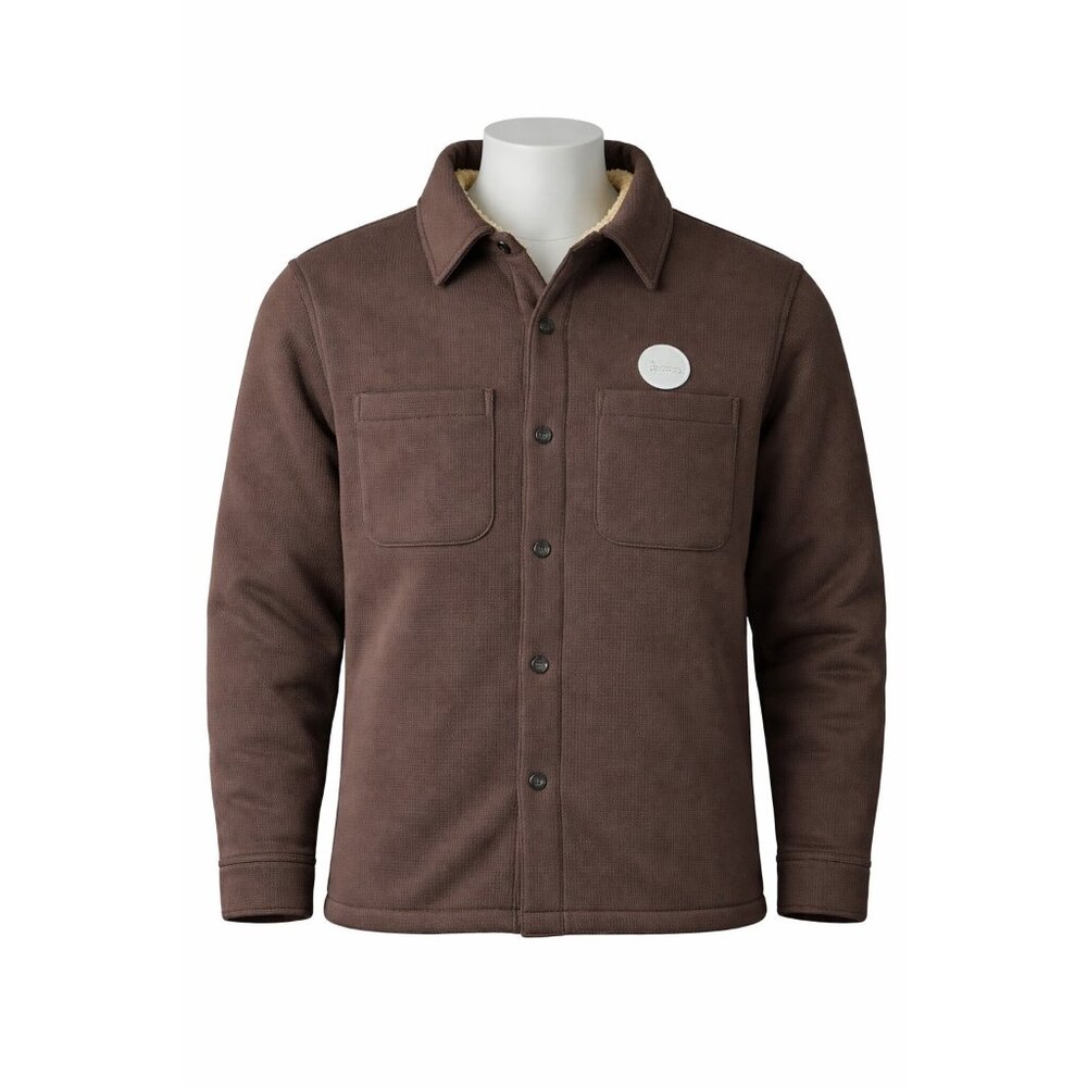 Nomad Sherpa Lined Shacket Men’s S‎ Brown Button Front Shirt Jacket